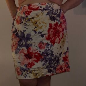 Long Tall Sally Multicolor Floral Pencil Skirt